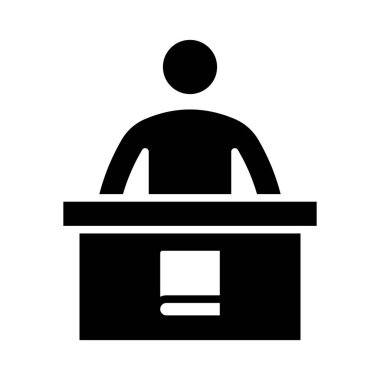 Kişisel ve Ticari Kullanım için Kütüphaneci Vektör Kabartma Simgesi