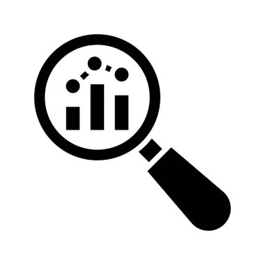 Kişisel ve Ticari Kullanım İçin Analiz Vektörü Glyph Simgesi