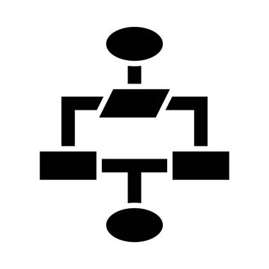Kişisel ve Ticari Kullanım İçin Akış Çizelgesi Vektör Sembolü