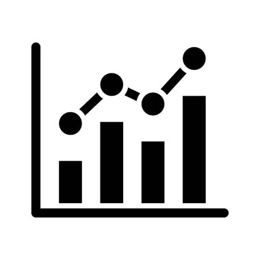 Kişisel ve ticari kullanım için Bar Grafik Vektörü Glyph Simgesi