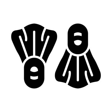 Flippers Vector Glyph Simgesi Kişisel ve Ticari Kullanım İçin
