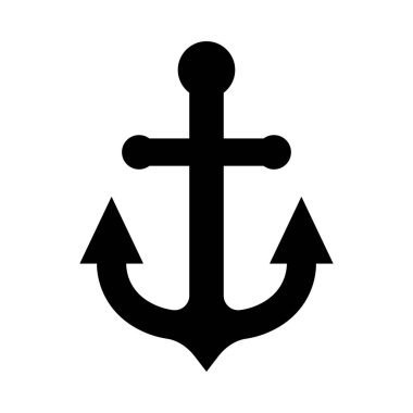 Kişisel ve Ticari Kullanım için Çapa Vektörü Glyph Simgesi