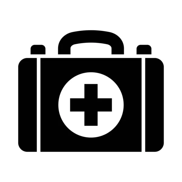 First Aid Kit Vector Glyph Icon Personal Commercial Use — 스톡 벡터