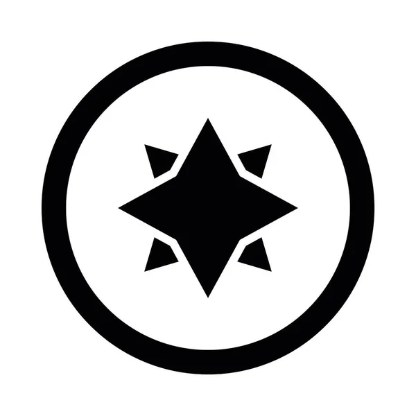 Символ Компас Вектор Глиф Личного Коммерческого Использования — стоковый вектор