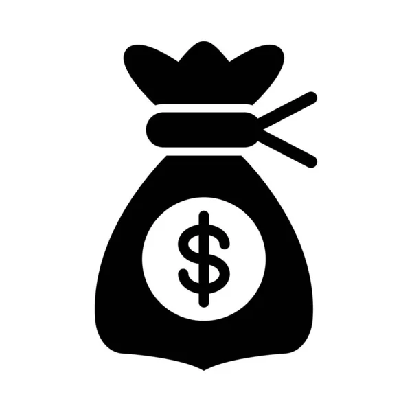 Εικονίδιο Glyph Τσαντών Χρημάτων Για Προσωπική Και Εμπορική Χρήση — Διανυσματικό Αρχείο