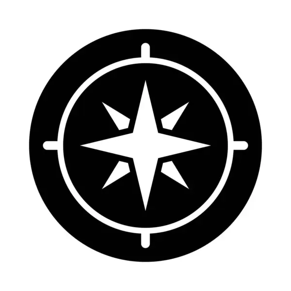 Compass Vector Glyph Icon Für Den Persönlichen Und Kommerziellen Gebrauch — Stockvektor
