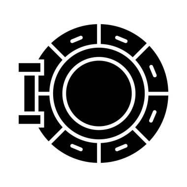 Kişisel ve ticari kullanım için Pencere Deliği Vektörü Glyph Simgesi