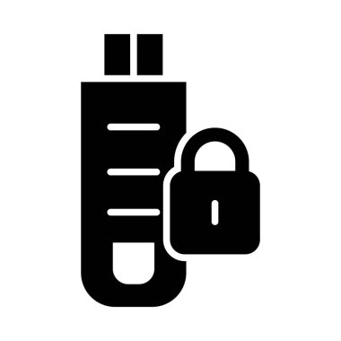 Kişisel ve ticari kullanım için Veri Kilidi Vektör Kabartma Simgesi