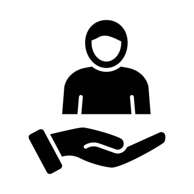 Kişisel ve Ticari Kullanım İçin Müşteri Vektörü Glyph Simgesi