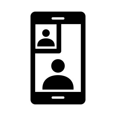 Kişisel ve ticari kullanım için Video Çağrısı Vektörü Glyph Simgesi