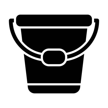 Kişisel ve ticari kullanım için kova vektörü kabartma simgesi