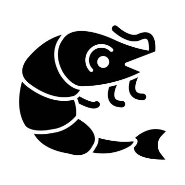 Kişisel ve ticari kullanım için Karides Vektörü Kabartma Simgesi