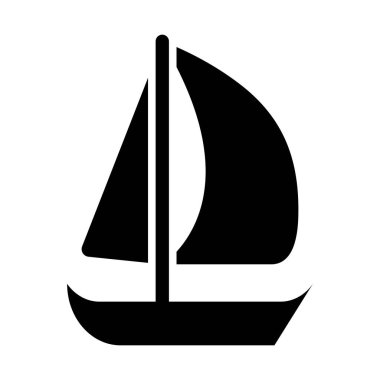 Kişisel ve Ticari Kullanım İçin Tekne Vektörü Glyph Simgesi
