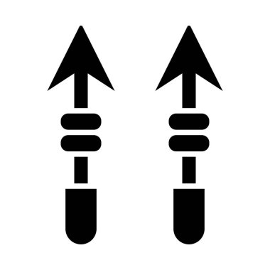Kişisel ve ticari kullanım için zıpkın Vektörü Glyph Simgesi