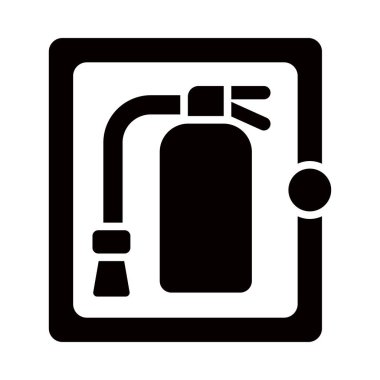 Kişisel ve ticari kullanım için İtfaiye Kabine Vektörü Glyph Simgesi