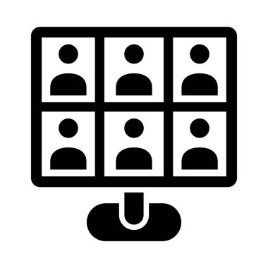 Kişisel ve Ticari Kullanım İçin Çevrimiçi Konferans Vektörü Sembolü