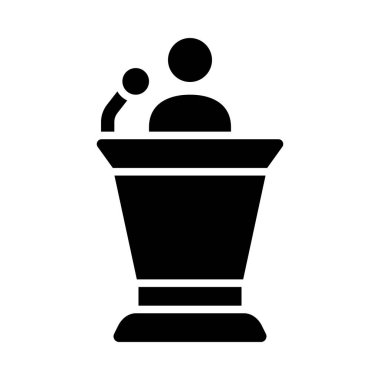 Kişisel ve ticari kullanım için Konuşma Vektörü Glyph Simgesi