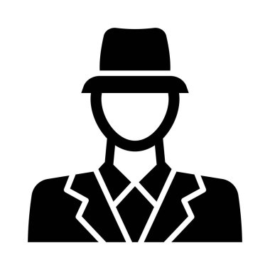 Kişisel ve Ticari Kullanım İçin Borsacı Vektör Glyph Simgesi