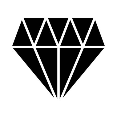 Kişisel ve ticari kullanım için Diamond Vector Glyph Simgesi