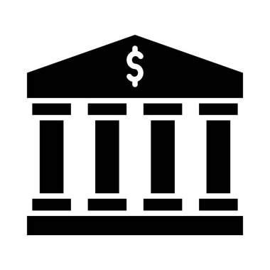Kişisel ve Ticari Kullanım için Banka Vektörü Kabartma Simgesi