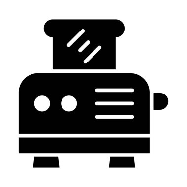 Kişisel ve ticari kullanım için Tost Makinesi Vektörü Glyph Simgesi