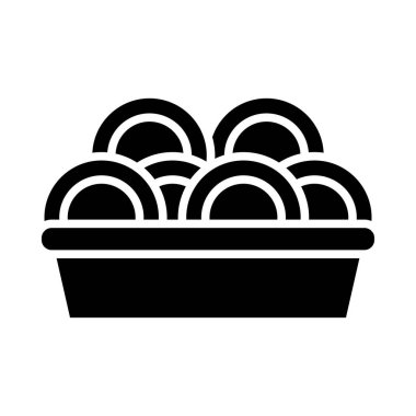 Kişisel ve ticari kullanım için Makarna Vektörü Kabartma Simgesi