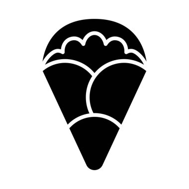 Kişisel ve ticari kullanım için Crepe Vector Glyph Simgesi