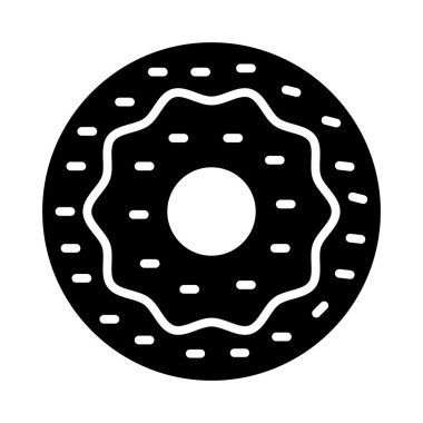 Kişisel ve ticari kullanım için Donut Vektörü Glyph Simgesi
