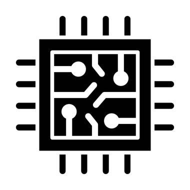 Kişisel ve Ticari Kullanım İçin Çip Vektörü Kabartma Simgesi