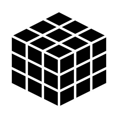 Kişisel ve ticari kullanım için Rubik Vektör Kabartma Simgesi