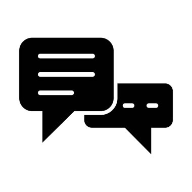 Kişisel ve Ticari Kullanım İçin Sohbet Vektörü Glyph Simgesi