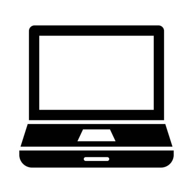 Kişisel ve ticari kullanım için dizüstü bilgisayar vektörü kabartma simgesi