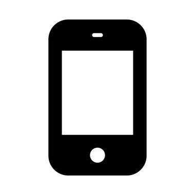 Kişisel ve Ticari Kullanım İçin Akıllı Telefon Vektörü Glyph Simgesi