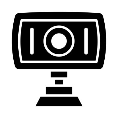 Kişisel ve ticari kullanım için Web Kamerası Vektör Kabartma Simgesi