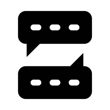 Kişisel ve Ticari Kullanım İçin Sohbet Kutusu Vektör Kabartma Simgesi