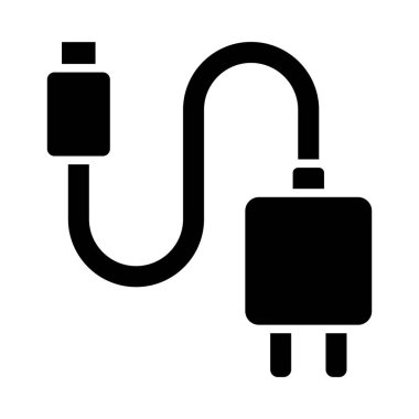 Kişisel ve ticari kullanım için Mobil Şarj Vektörü Glyph Simgesi