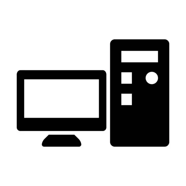 Computer Vector Glyph Icon Für Den Persönlichen Und Kommerziellen Gebrauch — Stockvektor