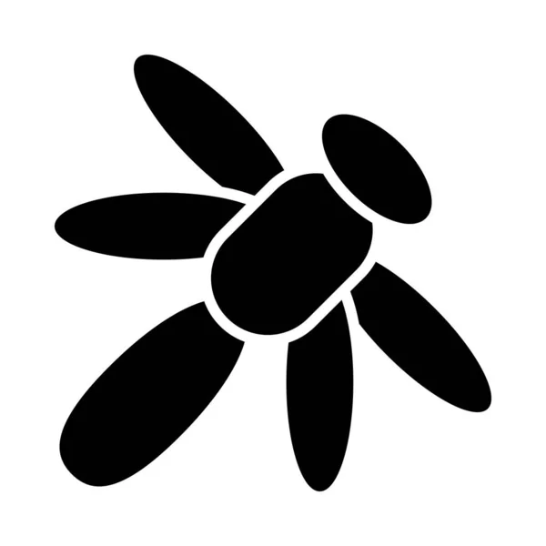 Dragonfly Vector Glyph Icon Para Uso Personal Comercial — Vector de stock