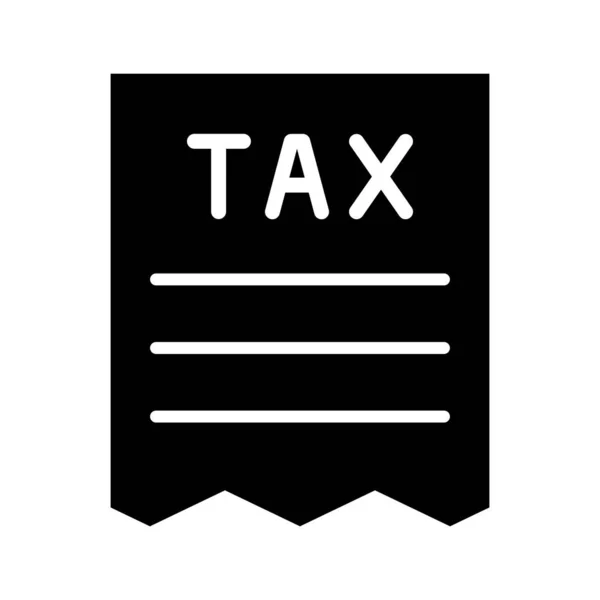 個人的および商業使用のための税ベクターのグリフのアイコン — ストックベクタ