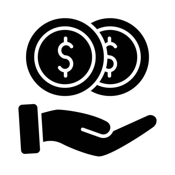 Loan Vector Glyph Icon Für Den Persönlichen Und Kommerziellen Gebrauch — Stockvektor