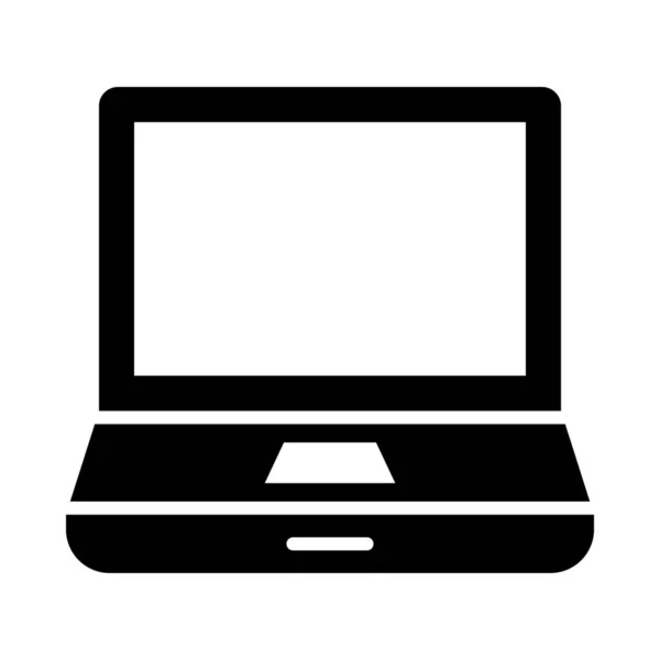 Laptop Vector Glyph Icon Für Den Persönlichen Und Kommerziellen Gebrauch — Stockvektor