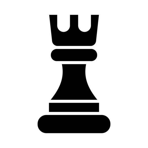 Chess Vector Glyph Icon Für Den Persönlichen Und Kommerziellen Gebrauch — Stockvektor