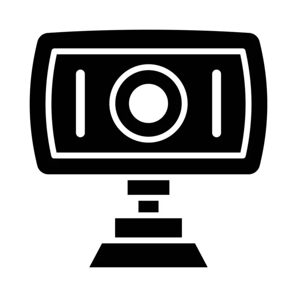 Web Cam Vector Glyph Icon Personal Commercial Use — Stock Vector