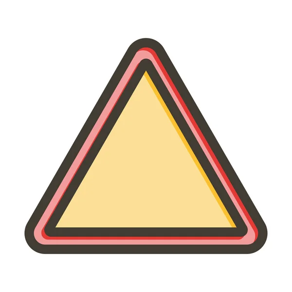 Triangle Vector Thick Line Filled Colors Icon Personal Commercial Use — Stock Vector