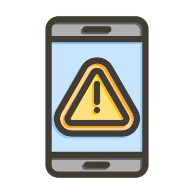 Kişisel ve Ticari Kullanım İçin Renk Simgesi Doldurulmuş Hata Vektörü Kalın Çizgisi