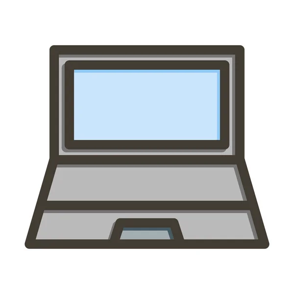 Podpora Notebooku Vektorové Tlusté Čáry Plné Barvy Ikona Pro Osobní — Stockový vektor