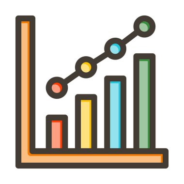 Kişisel ve Ticari Kullanım İçin Renk Simgesi Doldurulmuş Grafik Vektörü Kalın Çizgisi