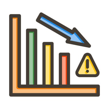 Ticari ve Ticari Kullanım İçin Renk Simgesini Doldurulmuş İş Riski Kalın Çizgisini Azalt