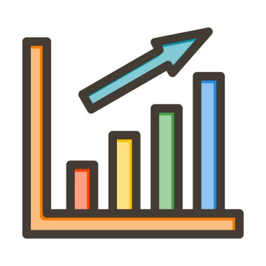 Kişisel ve Ticari Kullanım İçin Renk Simgesi Doldurulmuş Kalın Çizgi Geliştirme Vektörü