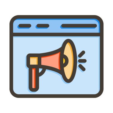 Kişisel ve Ticari Kullanım İçin Renk Simgesi Doldurulmuş Promosyon Vektörü Kalın Çizgisi